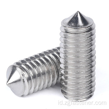 GB78 Stainless Steel 304 Hexagon Socket Set Screws With Cone Point